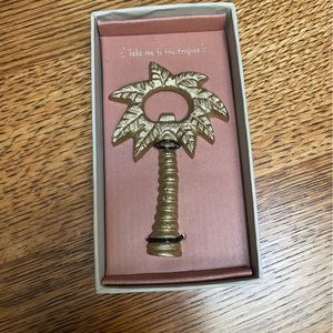 West Elm Palm Tree Bottle opener NIB/NWT